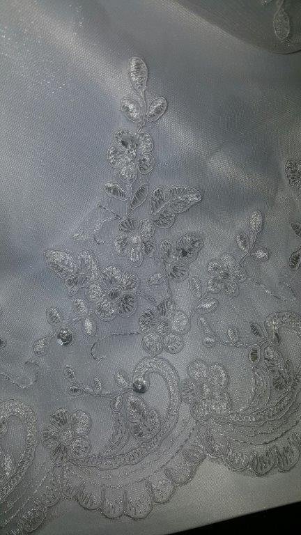 white lace flower girl dress